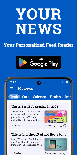 Your News feature banner with Google Play Store download button
