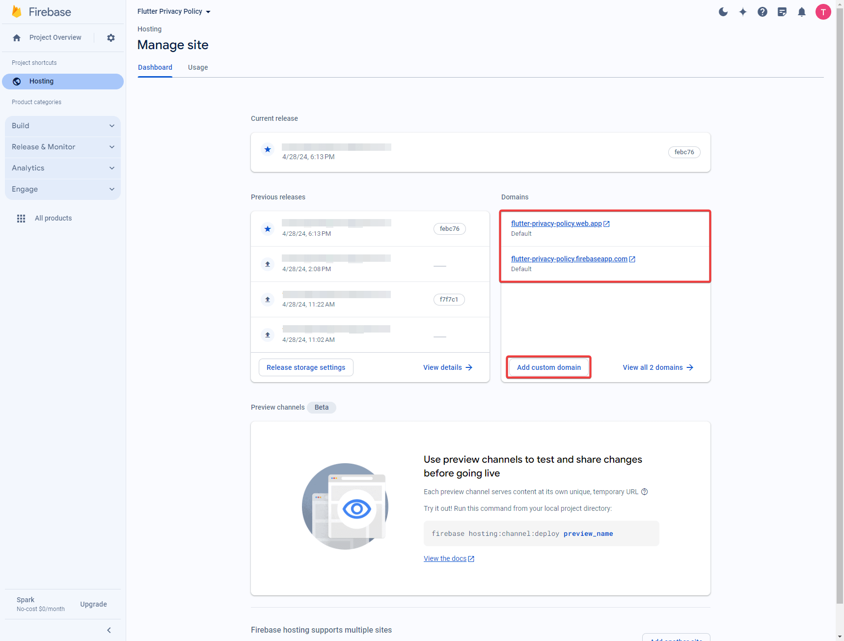 Firebase host flutter web apps project overview