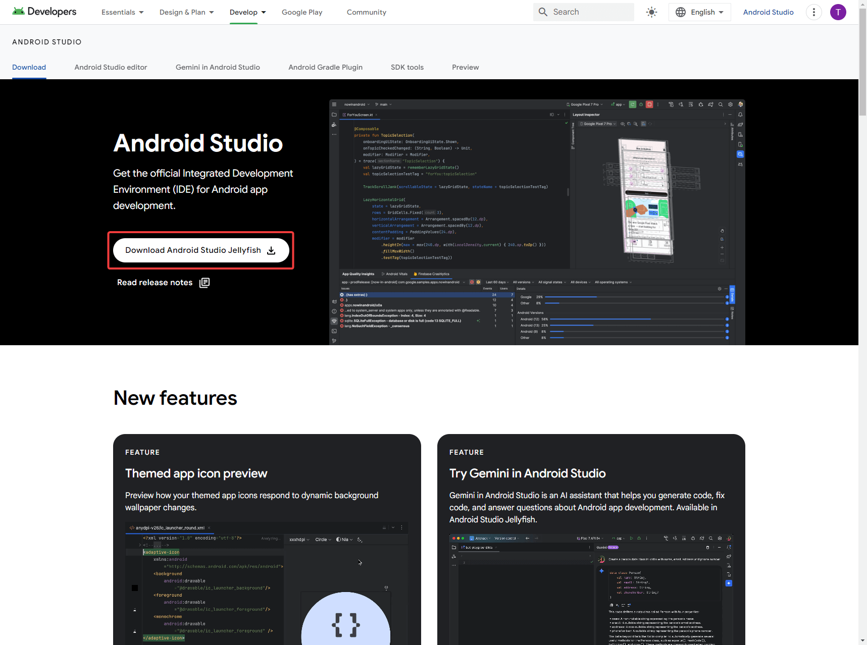 Android Studio website