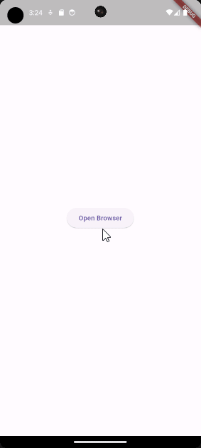 Open browser in Flutter using Url Launcher package