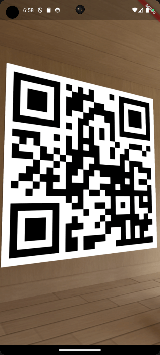 Flutter display new QR code on wall of room simulation
